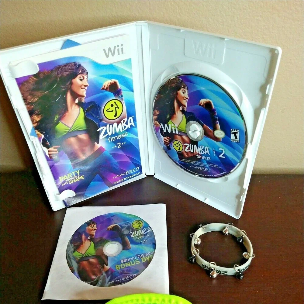 Zumba Fitness 2 (Nintendo Wii, 2011) Belt and Bracelet. Bonus DVd